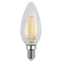 Лампа светодиодная ЭРА FILLAMENT, Е 14, B35, 5 Вт, Теплый белый