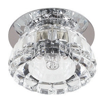 Светильник ЭРА декор - хрустальный плафон чаша, G9, 220V, 40W, хром/прозрачный