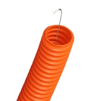 Труба гофрированная ПНД, с протяжкой, оранжевая d16