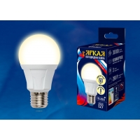 Лампа светодиодная Uniel серия Яркая LED-A60 8W/WW/E27/FR PLP01WH