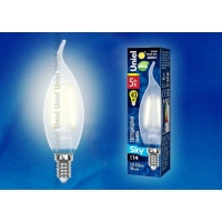 Лампа светодиодная Uniel серия SKY LED-CW35-6W/WW/E14/FR PLS02WH