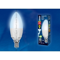 Лампа светодиодная Uniel серия Яркая LED-C37 7W/NW/E14/FR PLP01WH