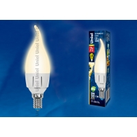 Лампа светодиодная Uniel серия Яркая LED-CW37 7W/WW/E14/FR PLP01WH