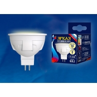Лампа светодиодная Uniel серия Яркая LED-JCDR 6W/WW/GU5.3/FR PLP01WH