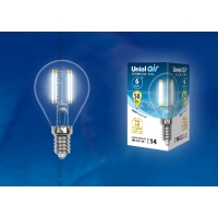 Лампа светодиодная Uniel серия AIR LED-G45-6W/NW/E14/CL GLA01TR