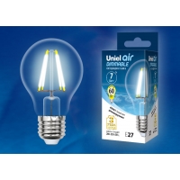 Лампа светодиодная Uniel серия AIR DIM LED-A60-7W/NW/E27/CL/DIM GLA01TR