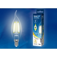 Лампа светодиодная Uniel серия AIR DIM LED-CW35-5W/WW/E14/CL/DIM GLA01TR