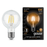 Лампа Gauss LED Filament G95 E27 6W 630lm 2700K 1/20