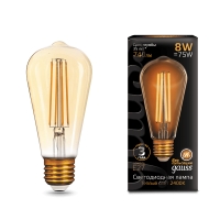 Лампа Gauss LED Filament ST64 E27 8W Golden 740lm 2400К 1/10/40