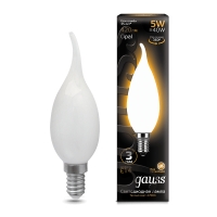 Лампа Gauss LED Filament Свеча на ветру OPAL E14 5W 420lm 2700К 1/10/50