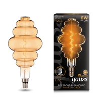 Лампа Gauss Led Vintage Filament Flexible BD200 6W E27 200*410mm Golden 2400K 1/6