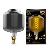 Лампа Gauss Led Vintage Filament Flexible DL180 8W E27 180*295mm Gray 2400K 1/6