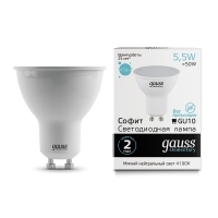 Лампа Gauss LED Elementary MR16 GU10 5.5W 450lm 4100К 1/10/100