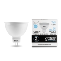 Лампа Gauss LED Elementary MR16 GU5.3 7W 570lm 6500K 1/10/100